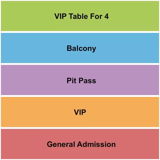  GA VIP PIT PASS BALC Seating Map Seating Chart