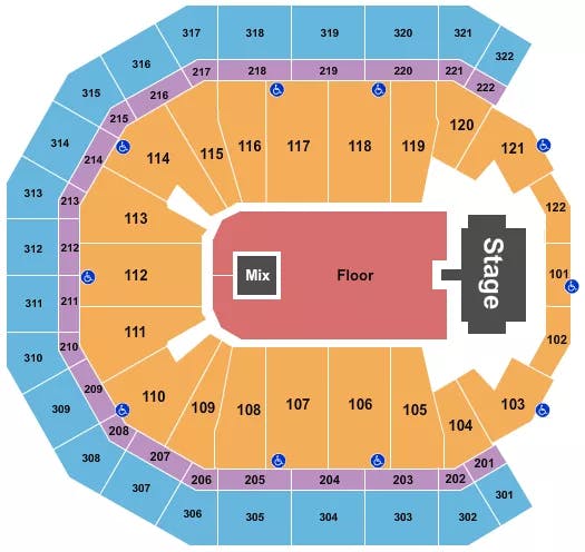  ENDSTAGE GA FLOOR W CATWALK Seating Map Seating Chart
