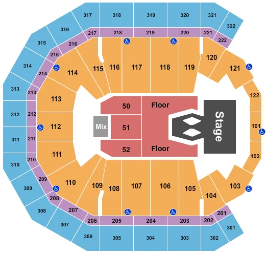  MORGAN WALLEN Seating Map Seating Chart