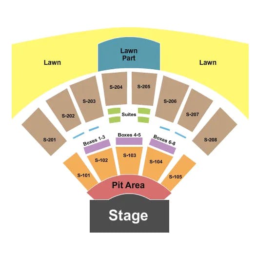 POCONOS PARK PA END STAGE Seating Map Seating Chart