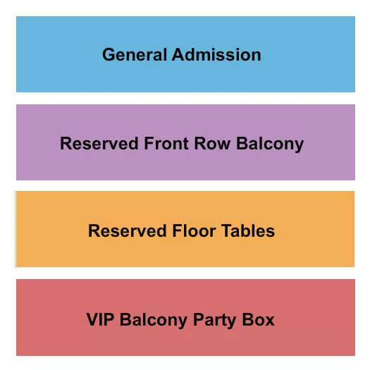 POPS NIGHTCLUB AND CONCERT VENUE GA BALC TBL VIP Seating Map Seating Chart