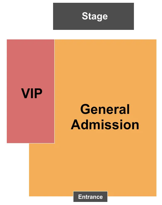 POPS NIGHTCLUB AND CONCERT VENUE GA VIP Seating Map Seating Chart