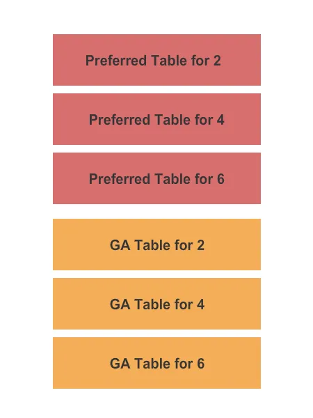 IMPROV COMEDY CLUB ARLINGTON GA PREFERRED Seating Map Seating Chart