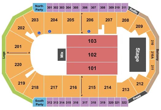  ENDSTAGE 3 Seating Map Seating Chart