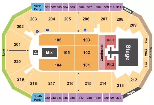  LAINEY WILSON Seating Map Seating Chart