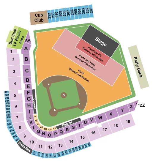  CONCERT Seating Map Seating Chart