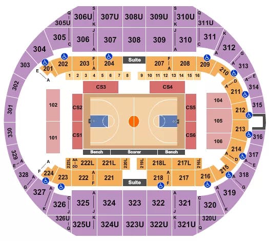  BASKETBALL 1 Seating Map Seating Chart