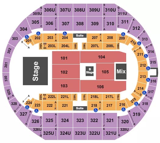  CASTING CROWNS Seating Map Seating Chart