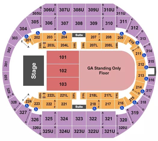  ENDSTAGE REAR GA Seating Map Seating Chart