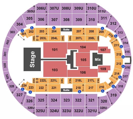  TOBYMAC Seating Map Seating Chart