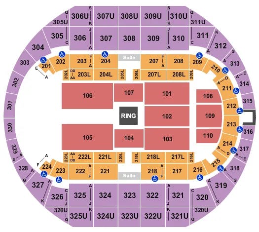  WWE 2 Seating Map Seating Chart