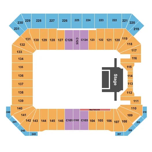  ENDSTAGE NO FLOOR Seating Map Seating Chart