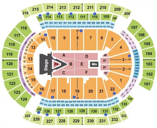  AEROSMITH Seating Map Seating Chart