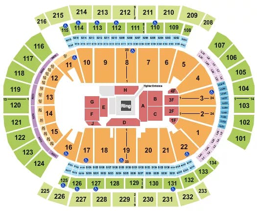  BOXING 3 Seating Map Seating Chart