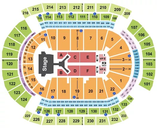  JONAS BROTHERS Seating Map Seating Chart