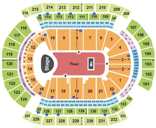  KACEY MUSGRAVES Seating Map Seating Chart