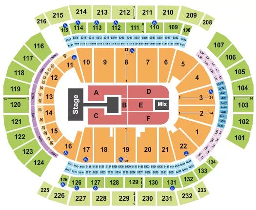  KIRK FRANKLIN Seating Map Seating Chart