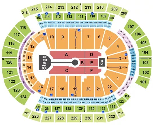  LAUREN DAIGLE Seating Map Seating Chart