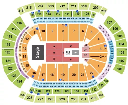  MARC ANTHONY 2024 Seating Map Seating Chart