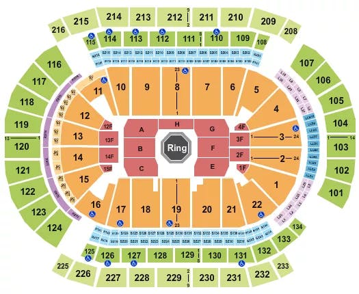  UFC 2 Seating Map Seating Chart