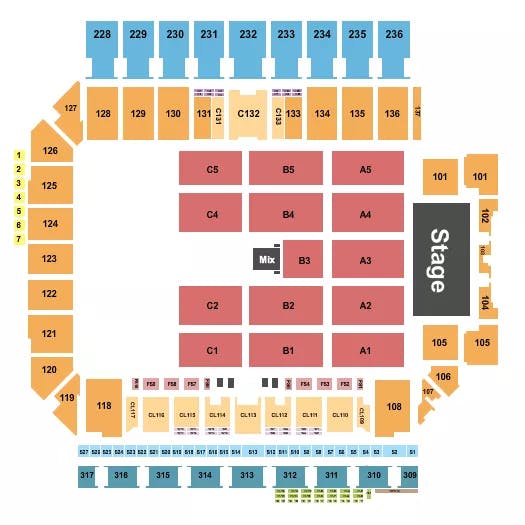  CONCERT 2 Seating Map Seating Chart