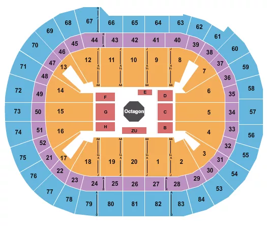  MMA Seating Map Seating Chart