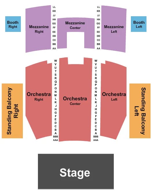 QUEEN ELIZABETH THEATRE TORONTO END STAGE 3 Seating Map Seating Chart