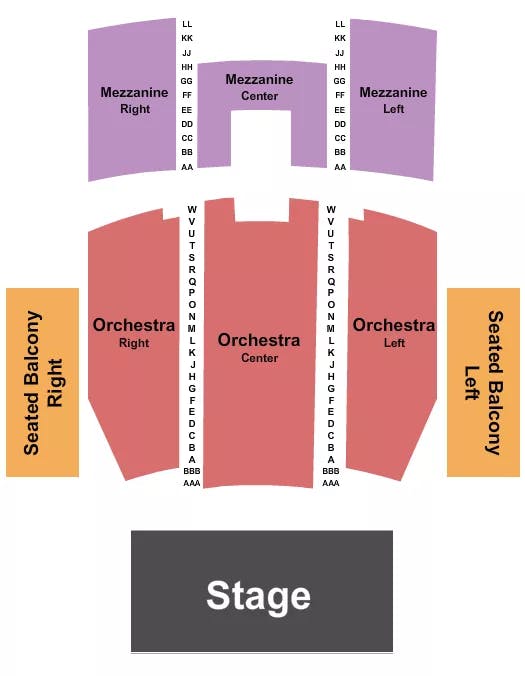 QUEEN ELIZABETH THEATRE TORONTO ENDSTAGE SEATED BALCONY Seating Map Seating Chart