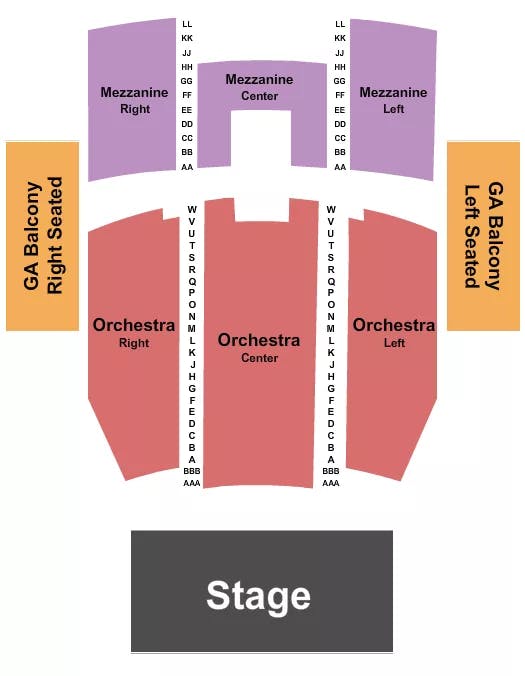 QUEEN ELIZABETH THEATRE TORONTO ENDSTAGE RESERVED GA SEATED BALC Seating Map Seating Chart