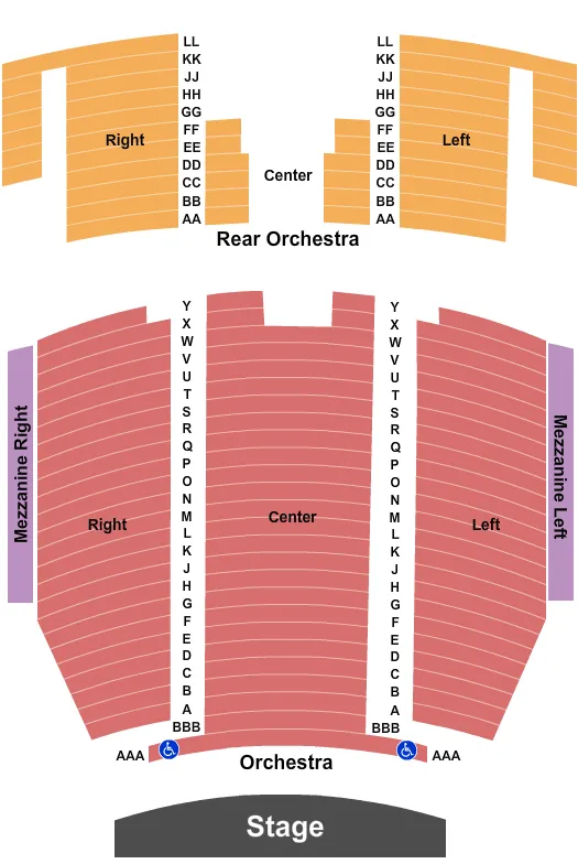 QUEEN ELIZABETH THEATRE TORONTO END STAGE Seating Map Seating Chart