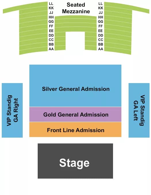 QUEEN ELIZABETH THEATRE TORONTO FRONT LINE W VIP Seating Map Seating Chart
