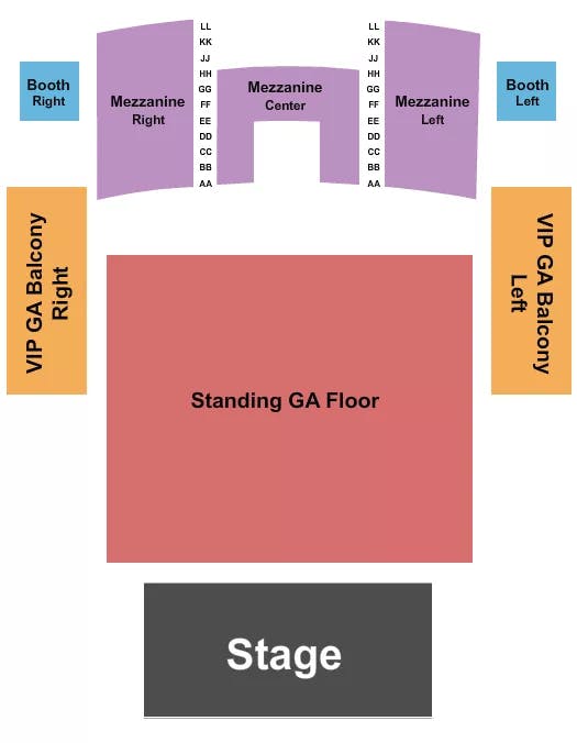 QUEEN ELIZABETH THEATRE TORONTO GA STANDING VIP Seating Map Seating Chart