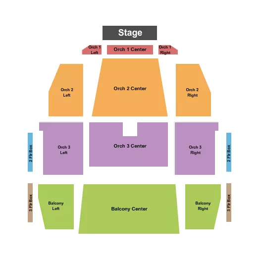 RCU THEATRE PABLO CENTER AT THE CONFLUENCE END STAGE 2 Seating Map Seating Chart