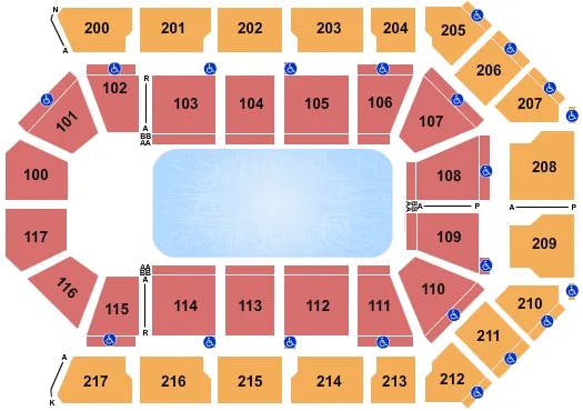  DISNEY ON ICE Seating Map Seating Chart