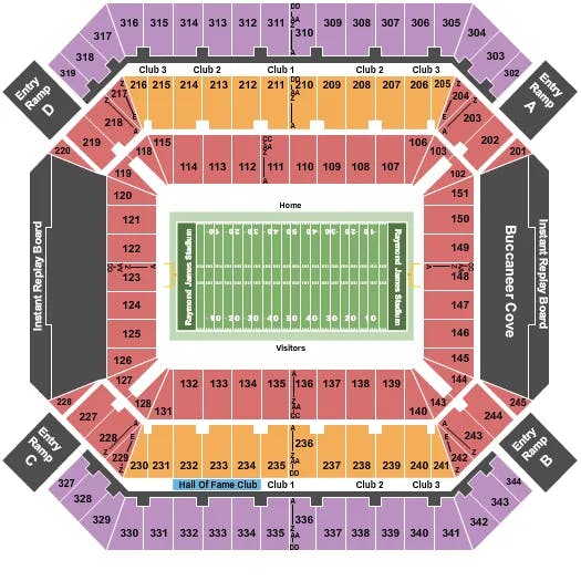  FOOTBALL Seating Map Seating Chart