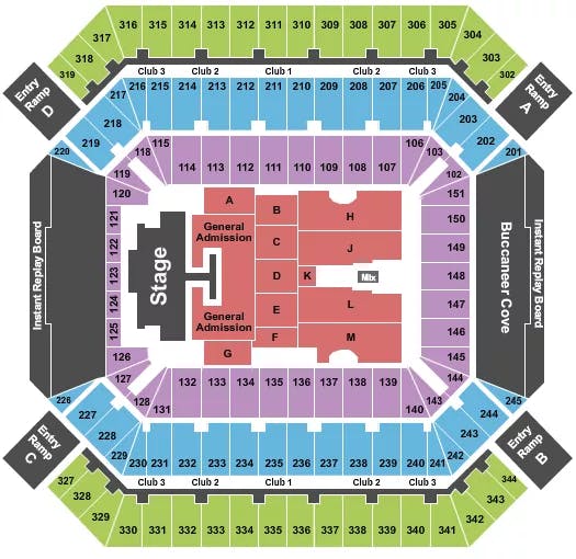  KENNY CHESNEY 2 Seating Map Seating Chart