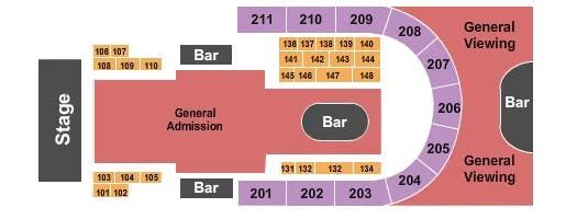 REBEL TORONTO GA FLOOR VIP MEZZ Seating Map Seating Chart
