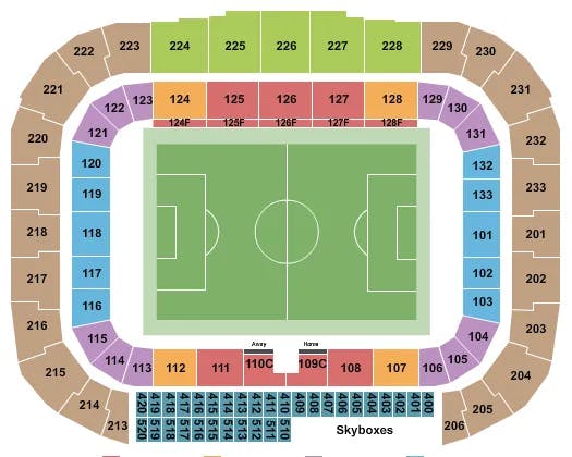 RED BULL ARENA NJ SOCCER Seating Map Seating Chart