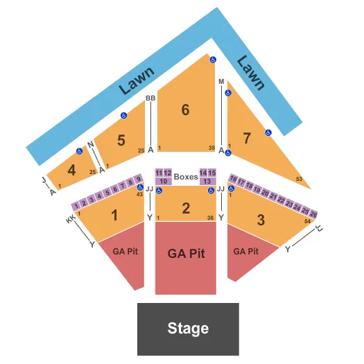  END STAGE GA PIT 2 Seating Map Seating Chart