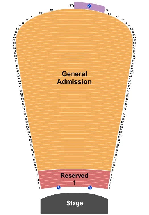  ENDSTAGE RESV1 1 7 GA 8 69 Seating Map Seating Chart