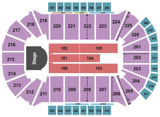  THE JUDDS Seating Map Seating Chart