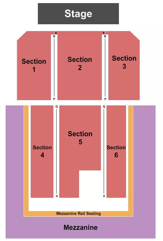  ENDSTAGE MEZZ Seating Map Seating Chart