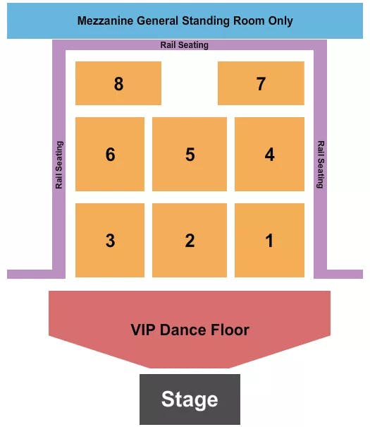  ENDSTAGE VIP DANCE FLOOR Seating Map Seating Chart
