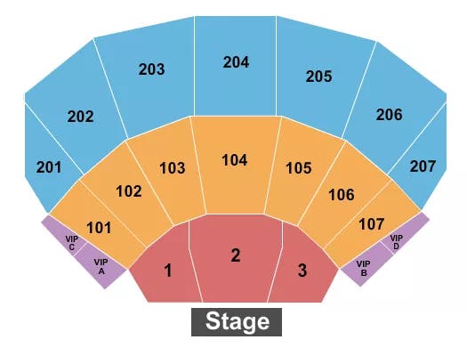  ENDSTAGE RESERVED W VIPS Seating Map Seating Chart