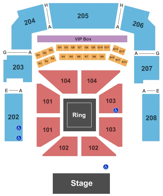  TNA WRESTLING Seating Map Seating Chart
