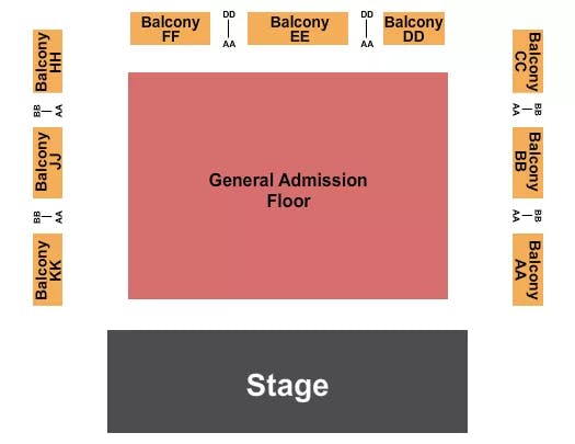 REVOLUTION HALL PORTLAND GA FLOOR RSV BALC Seating Map Seating Chart