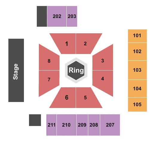 RIO VISTA OUTDOOR AMPHITHEATER AT HARRAHS LAUGHLIN MMA Seating Map Seating Chart