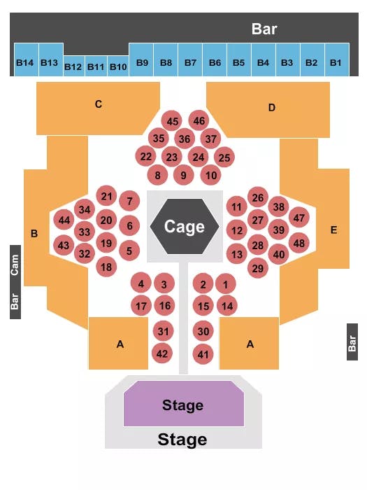  BOXING Seating Map Seating Chart