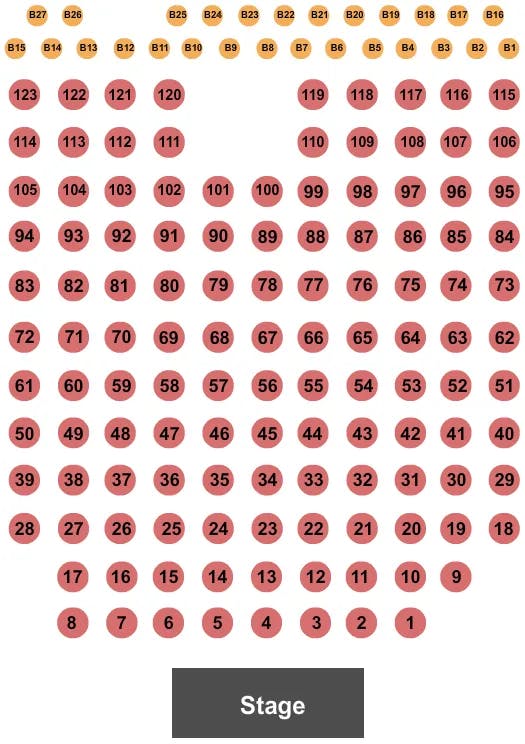  ENDSTAGE TABLES Seating Map Seating Chart