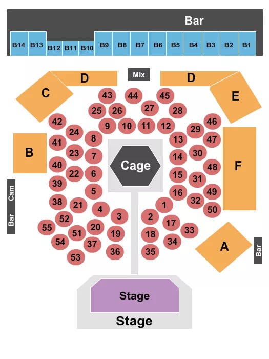  MMA UNIFIED 54 Seating Map Seating Chart